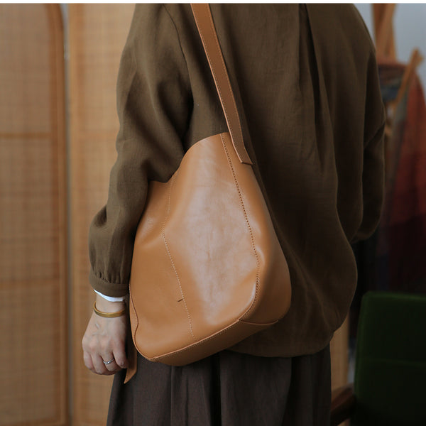 Stylish Women's Genuine Leather Tote Bags Black Leather Shoulder Bag Aesthetic