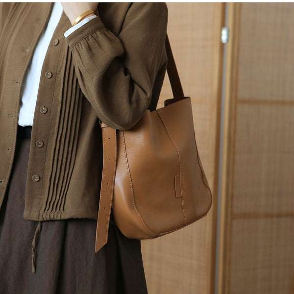 Stylish Women's Genuine Leather Tote Bags Black Leather Shoulder Bag Affordable