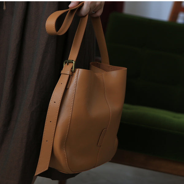 Stylish Women's Genuine Leather Tote Bags Black Leather Shoulder Bag Chic