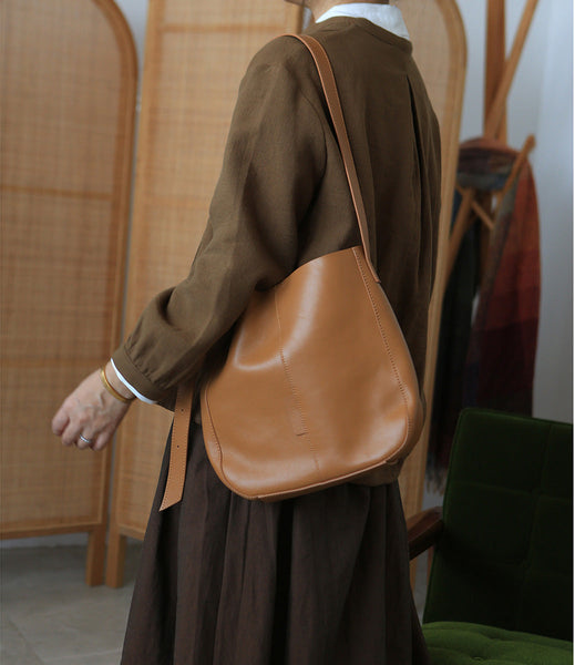 Stylish Women's Genuine Leather Tote Bags Black Leather Shoulder Bag Cowhide