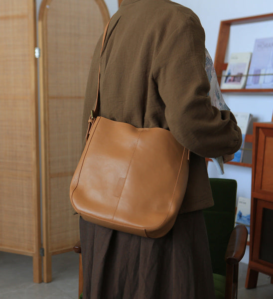 Stylish Women's Genuine Leather Tote Bags Black Leather Shoulder Bag Durable