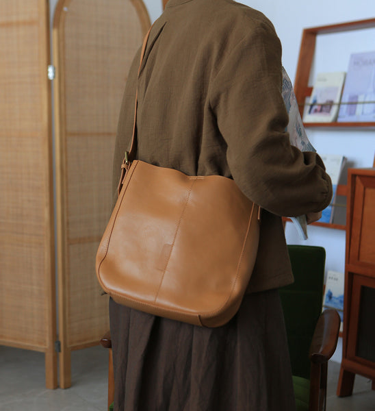 Stylish Women's Genuine Leather Tote Bags Black Leather Shoulder Bag Durable