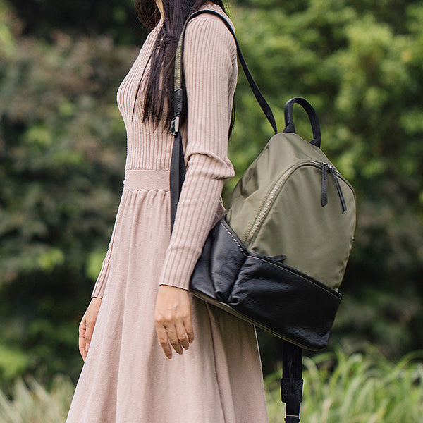 Stylish Women's Lightweight Nylon Backpack Ladies Rucksack For Women Beautiful