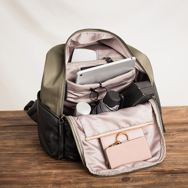 Stylish Women's Lightweight Nylon Backpack Ladies Rucksack For Women Capacity