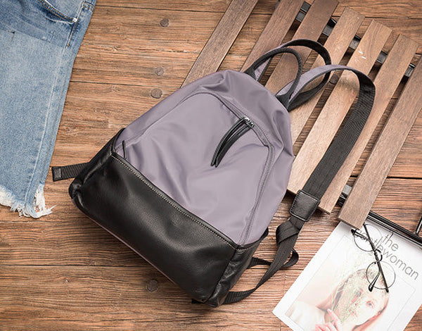 Stylish Women's Lightweight Nylon Backpack Ladies Rucksack For Women Elegant