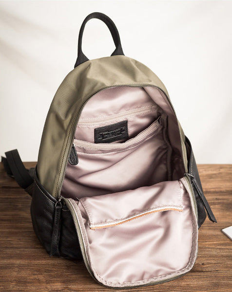 Stylish Women's Lightweight Nylon Backpack Ladies Rucksack For Women Inside