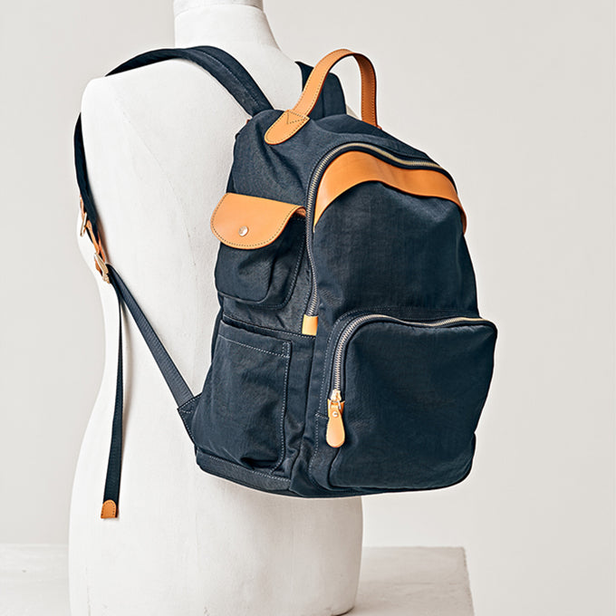 Stylish Women's Nylon Leather Backpack Purse Rucksacks For Women