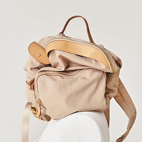 Stylish Women's Nylon Leather Backpack Purse Rucksacks For Women