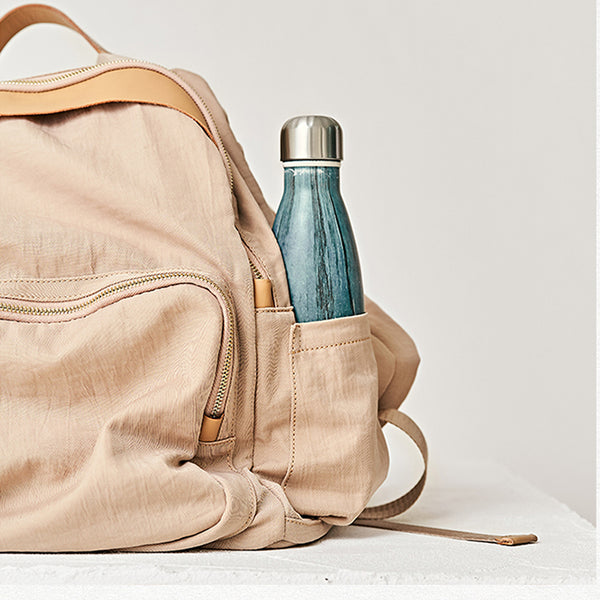 Stylish Women's Nylon Leather Backpack Purse Rucksacks For Women