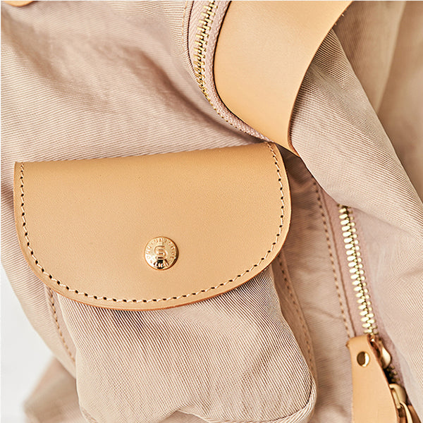 Stylish Women's Nylon Leather Backpack Purse Rucksacks For Women