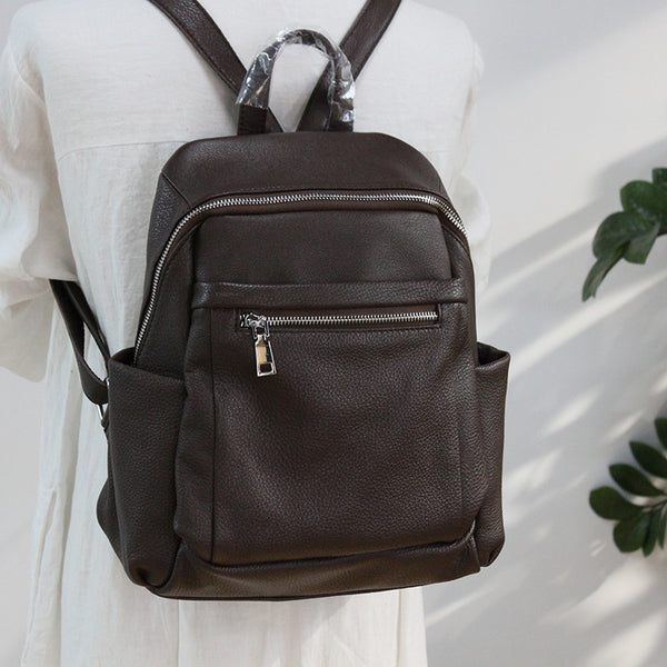 Stylish Womens Black Leather Backpack Bags Purse Trendy Backpacks Bags Purse Trendy Backpacks Coffee