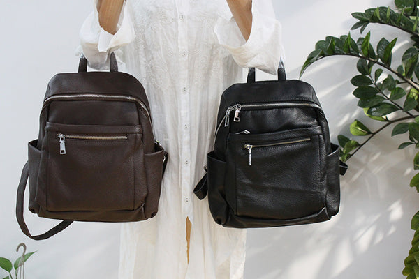Stylish Womens Black Leather Backpack Bags Purse Trendy Backpacks Bags Purse Trendy Backpacks