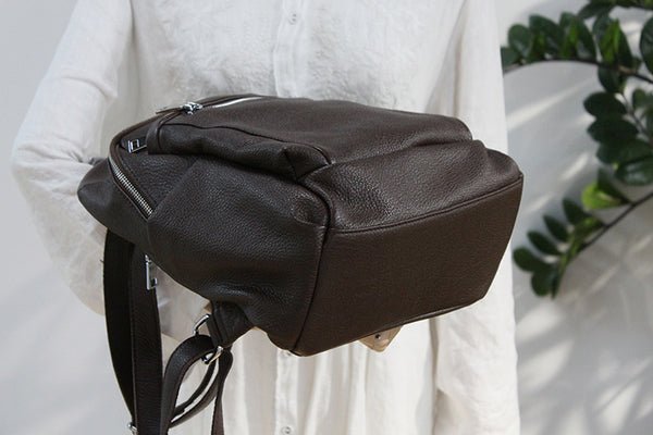 Stylish Womens Black Leather Backpack Bags Purse Trendy Backpacks Bags Purse