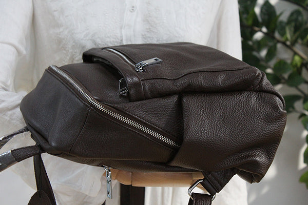 Stylish Womens Black Leather Backpack Bags Purse Trendy Backpacks Bags