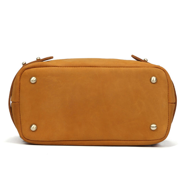 Stylish Womens Brown Leather Backpack Purse Cross Shoulder Bags for Women Original