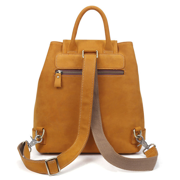 Stylish Womens Brown Leather Backpack Purse Cross Shoulder Bags for Women Quality