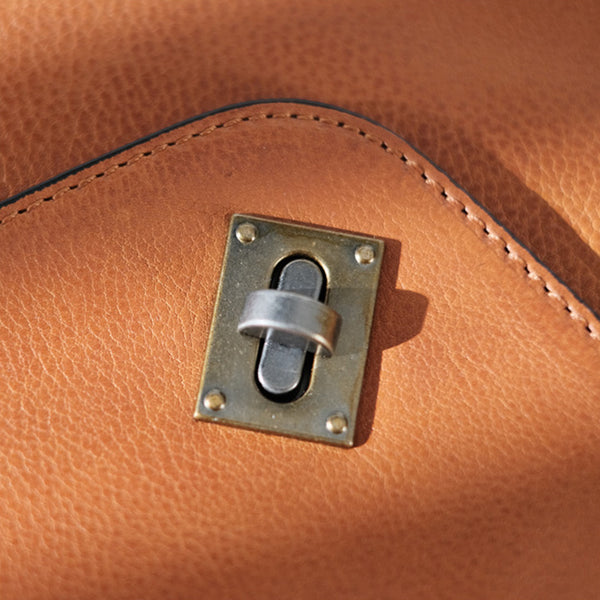 Stylish Womens Brown Leather Satchels Leather Messenger Bag For Women Genuine Leather