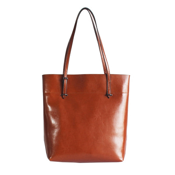 Stylish Womens Brown Leather Tote Bag Handbags Shoulder Bag for Women chic