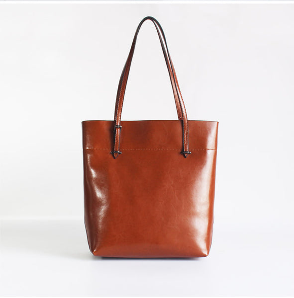 Stylish Womens Brown Leather Tote Bag Handbags Shoulder Bag for Women cool