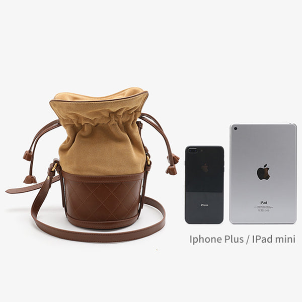 Stylish Womens Bucket Bag Leather Crossbody Bags Purse for Women chic