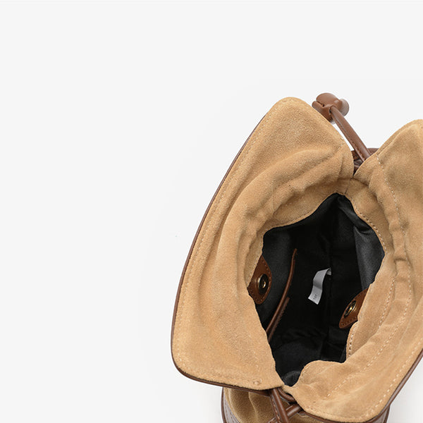 Stylish Womens Bucket Bag Leather Crossbody Bags Purse for Women cute