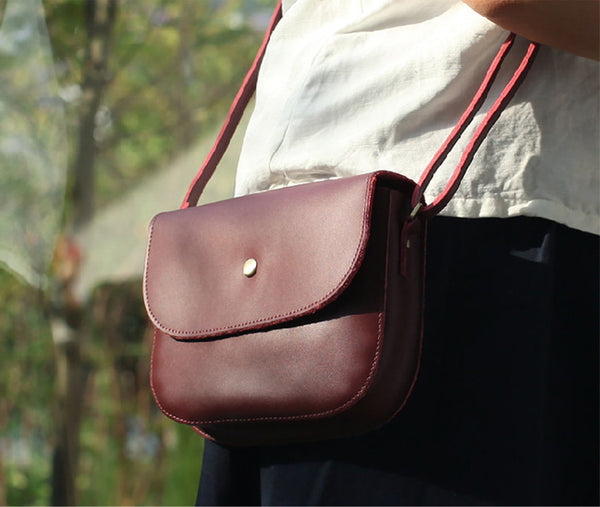 Stylish Womens Leather Saddle Bag Crossbody Bags Purse for Women stylish