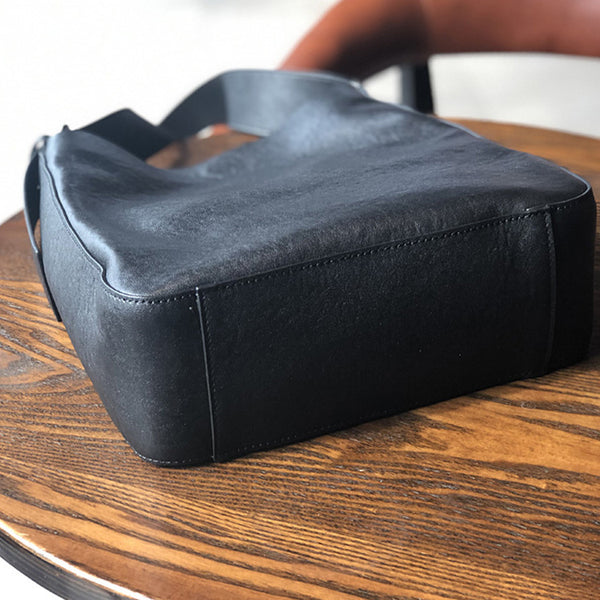 Stylish Womens Leather Tote Bag Black Leather Shoulder Bag For Women Durable