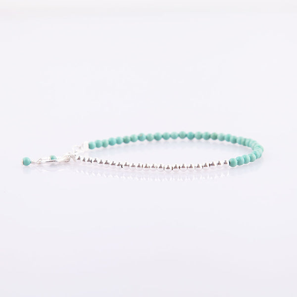 Tiny Turquoise Beads Bracelets December Birthstone Womens Gemstone Jewelry Accessories Gift