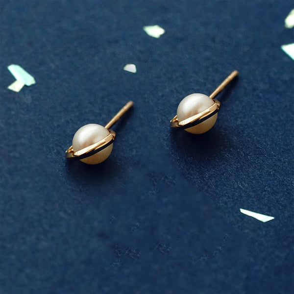 Topaz Lapis Lazuli Pearl Stud Drop Earrings Gold silver Jewelry Women fine
