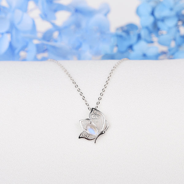 Topaz Moonstone Pendant Necklace Gold Gemstone Jewelry Women gemstone jewelry
