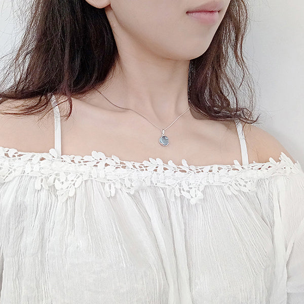 Topaz Pendant Necklace Silver Jewelry Accessories Gift Women 1