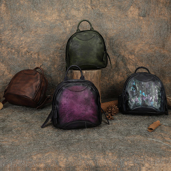 Trendy Ladies Genuine Leather Backpack Purse Book Bag Purse for Women Original