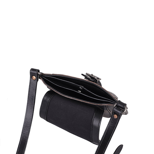 Trendy Ladies Small Leather Shoulder Bag Leather Saddle Bags For Women Inside