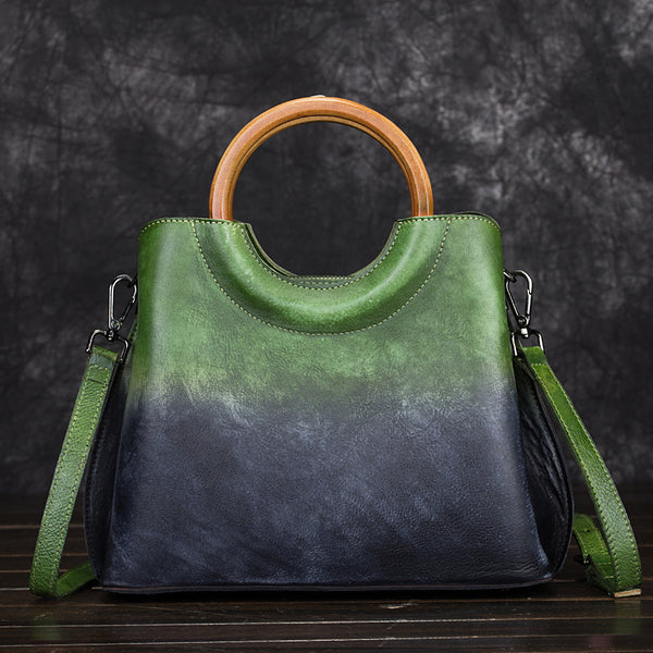 Unique Dyed Leather Womens Handbags Shoulder Bag Purses for Women Boutique