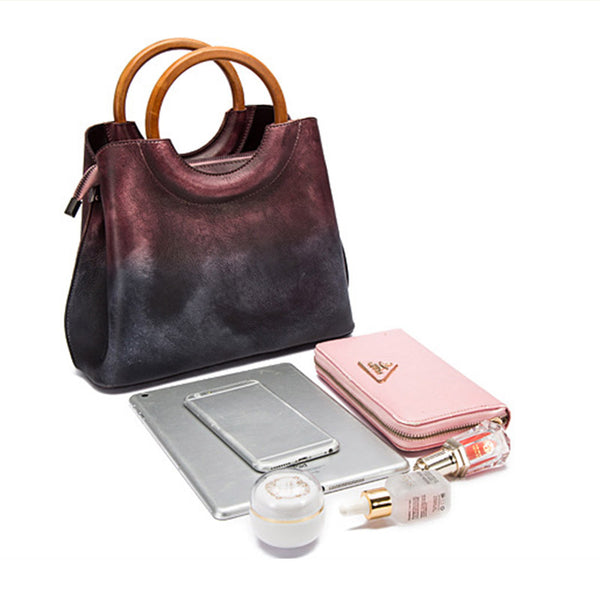 Unique Dyed Leather Womens Handbags Shoulder Bag Purses for Women beautiful