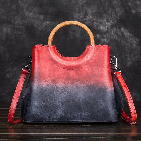 Unique Dyed Leather Womens Handbags Shoulder Bag Purses for Women best