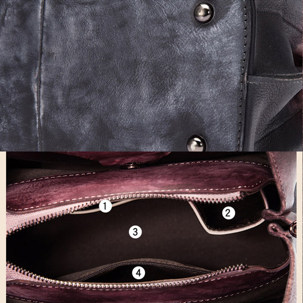 Unique Dyed Leather Womens Handbags Shoulder Bag Purses for Women fashion