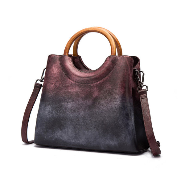 Unique Dyed Leather Womens Handbags Shoulder Bag Purses for Women