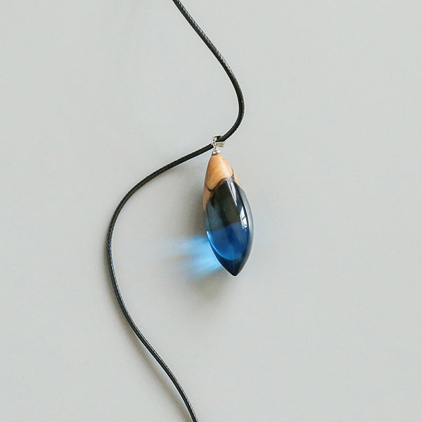 Unique Handmade Wood Resin Pendant Necklace Couple Jewelry Accessories Women Men cool