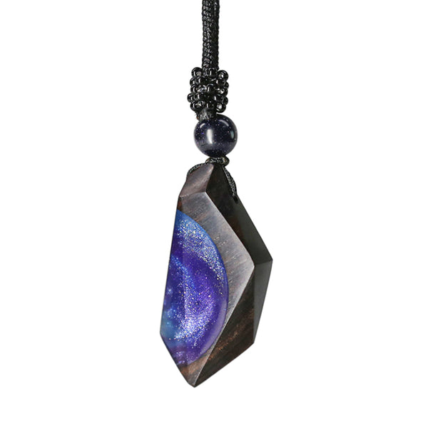 Unique Handmade Wood Resin Pendant Necklace Couple Jewelry Accessories Women Men cool