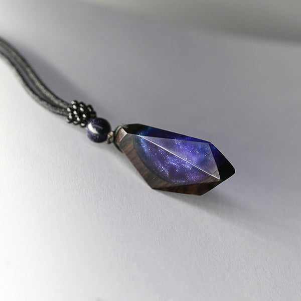 Unique Handmade Wood Resin Pendant Necklace Couple Jewelry Accessories Women Men nice
