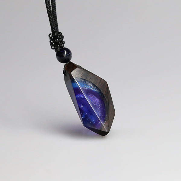 Unique Handmade Wood Resin Pendant Necklace Couple Jewelry Accessories Women Men gift