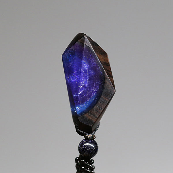 Unique Handmade Wood Resin Pendant Necklace Couple Jewelry Accessories Women Men