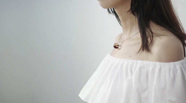 Unique Wood Resin Pendant Necklace Sterling Silver Handmade Couple Jewelry Accessories Women Men wear