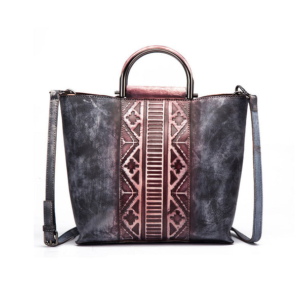 Vintage Dyed Leather Womens Handbags