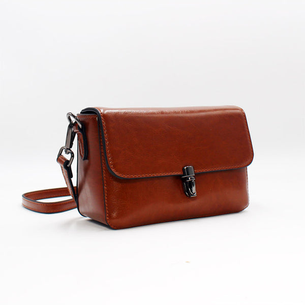 Small Brown Leather Women Crossbody Bags Leather Shoulder Bag Purse