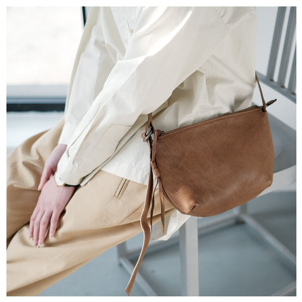 Vintage Ladies Boho Leather Side Cross Body Bags With Fringe for Women Genuine Leather