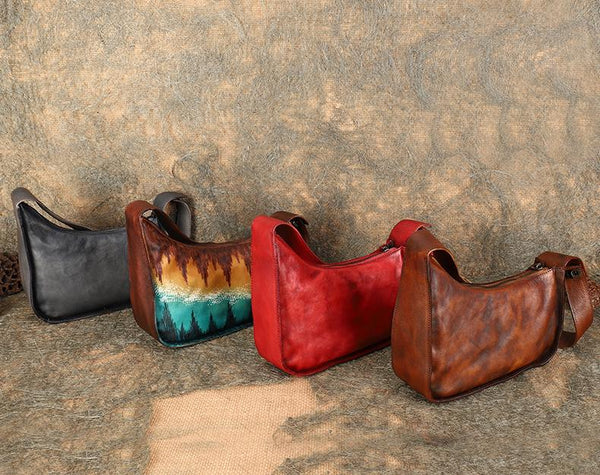 Ladies Leather Hobo Shoulder Bag Genuine Leather Handbags For Women