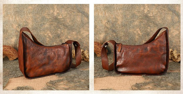 Vintage Ladies Genuine Leather Shoulder Bags Crossbody Hobo Bag For Women Beautiful Cowhide