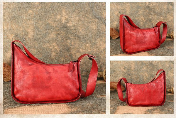 Vintage Ladies Genuine Leather Shoulder Bags Crossbody Hobo Bag For Women Beautiful Cute